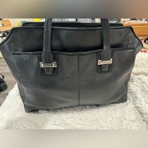 authentic coach leather hang bag